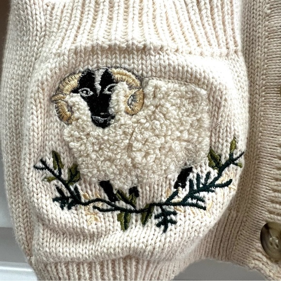 English Sports Shop Bermuda 100% Cotton Button Down Cardigan with Tassels - Picture 5 of 8